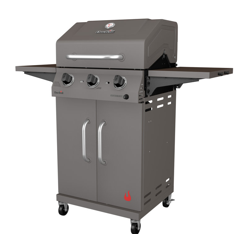 Char Broil Performance Series 3 Burner Propane Gas Grill Cabinet